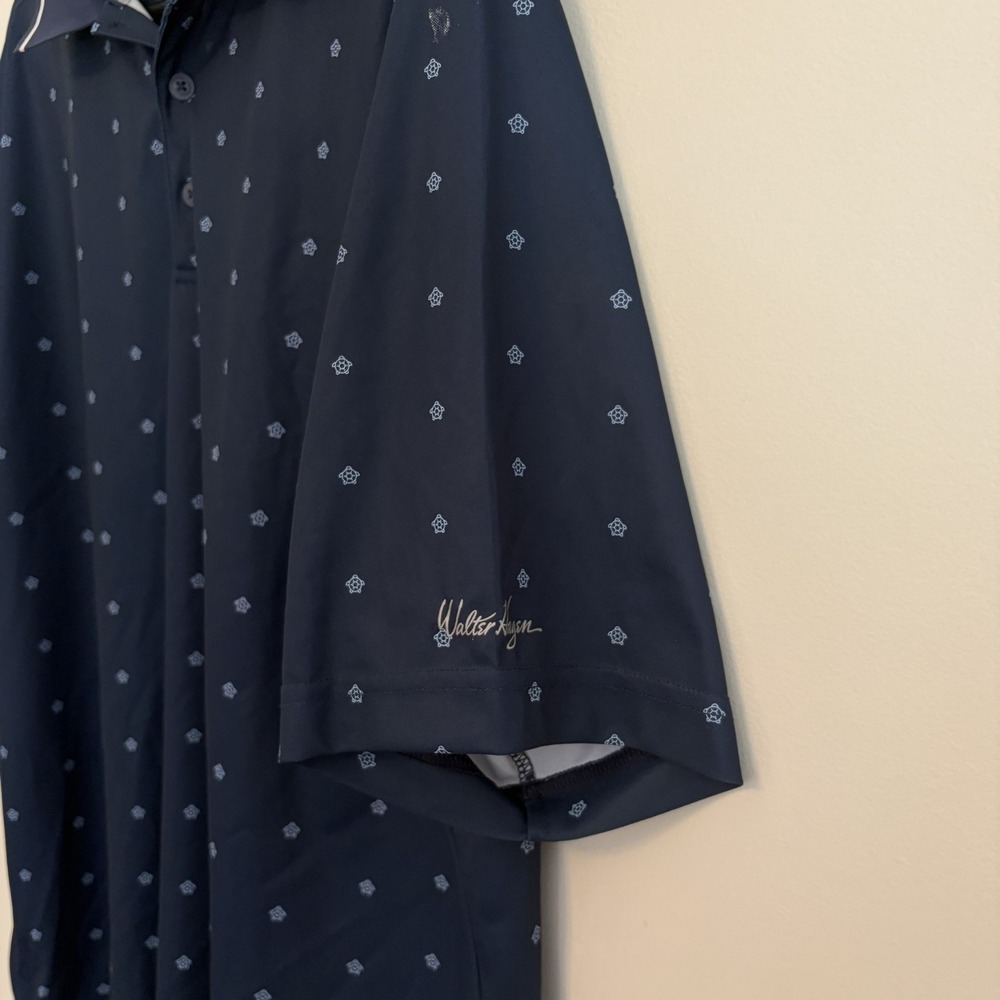 Walter Hagen 11 Performance Golf Polo Men's XL Navy Blue Turtle Sea Patterned - Picture 4 of 7